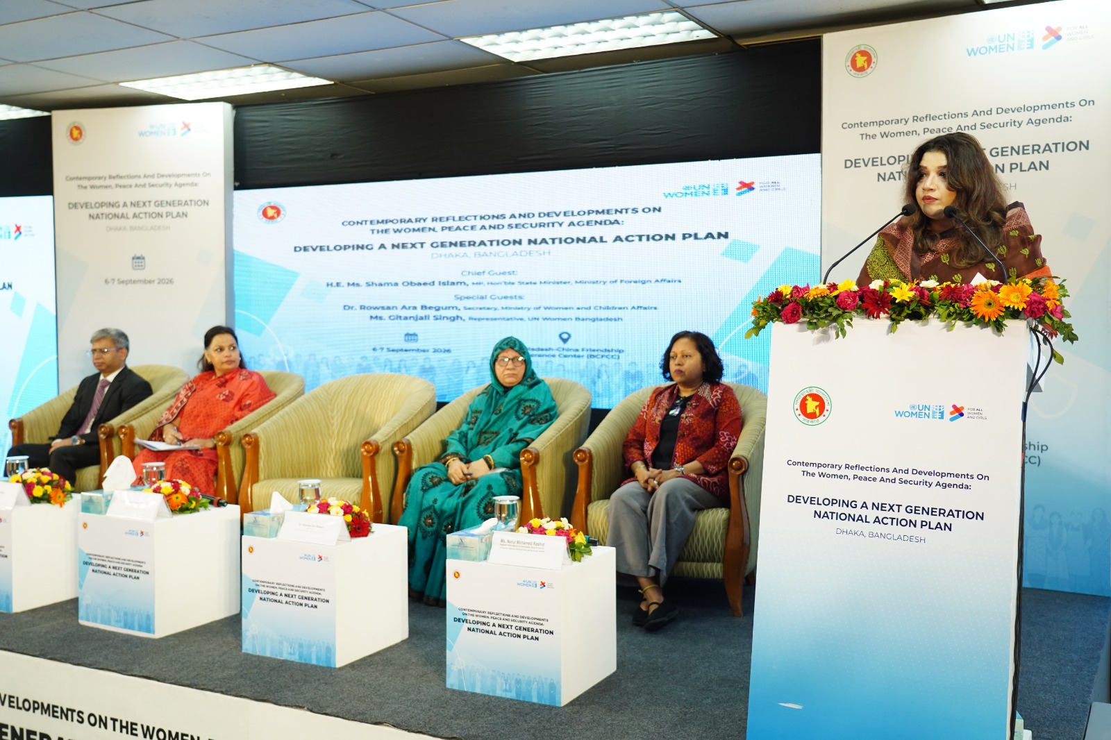 Shama stresses inclusive, measurable WPS action plan