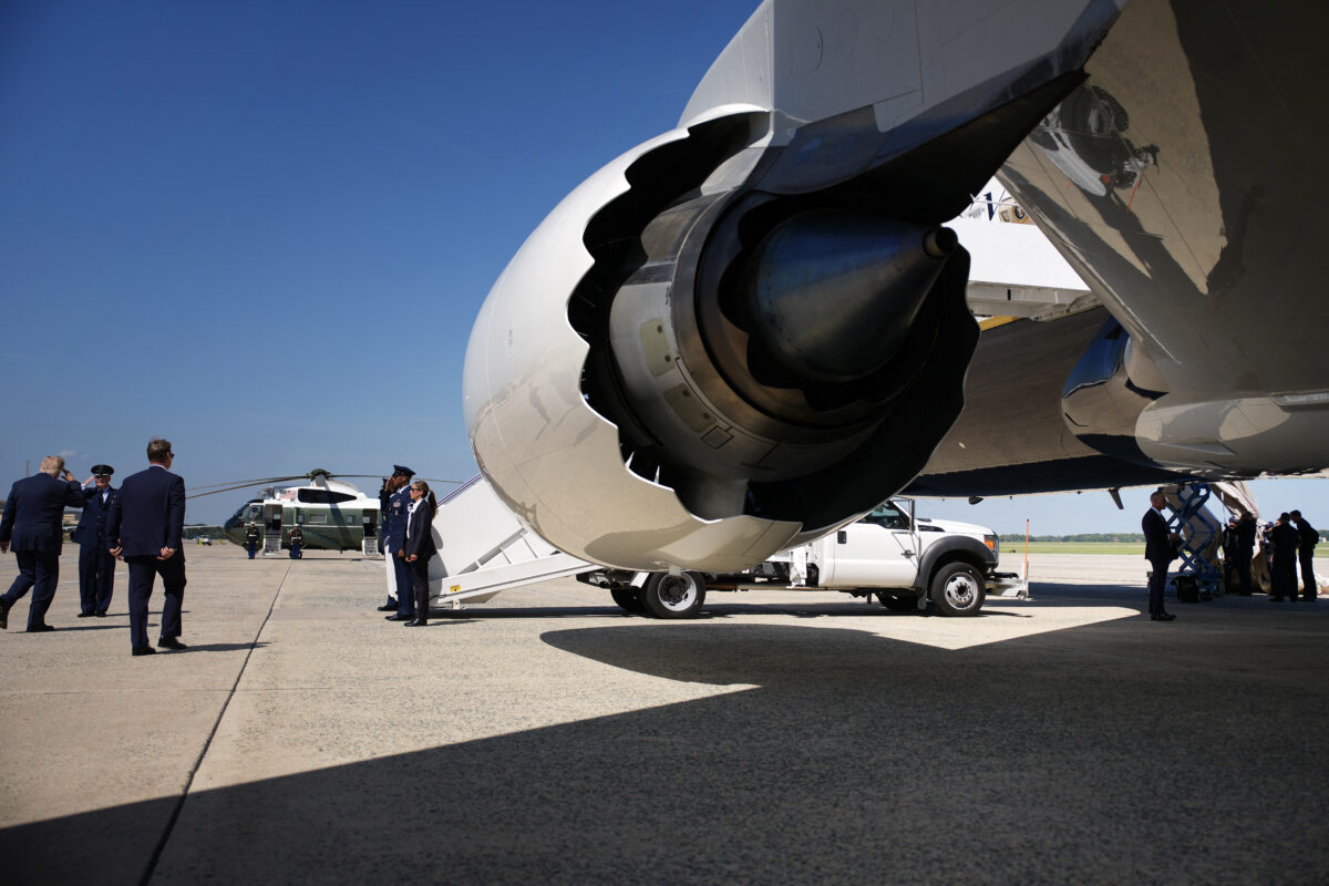 Trump's Qatari Air Force One delayed after evacuation slide deployed