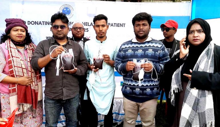 বাগেরহাটে দুই শতাধিক থ্যালাসেমিয়া রোগীকে বিনামূল্যে রক্তদান