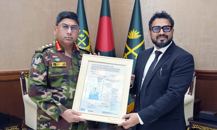 সেনাবাহিনী প্রধানের সঙ্গে ডিএনসিসি প্রশাসকের সৌজন্য সাক্ষাত