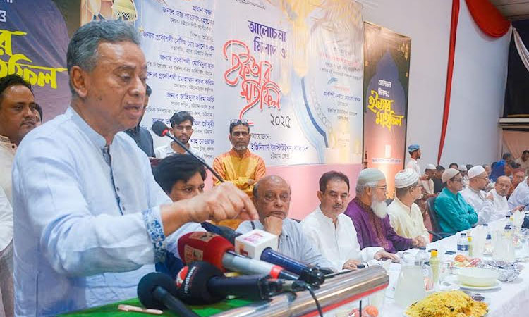 জনগণের নির্বাচিত সরকার ছাড়া গণতন্ত্র ফিরিয়ে আনা যাবে না : আমীর খসরু মাহমুদ চৌধুরী 