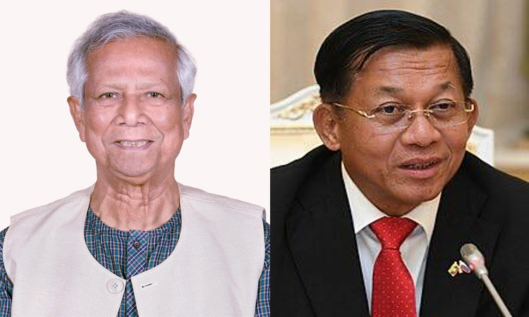 প্রধান উপদেষ্টার সঙ্গে মিয়ানমারের প্রধানমন্ত্রী মিন অং হ্লাইংয়ের সাক্ষাৎ