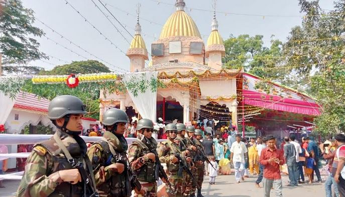 সনাতন ধর্মাবলম্বীদের ধর্মীয় উৎসব উপলক্ষ্যে দেশব্যাপী সেনাবাহিনীর নিরাপত্তা 