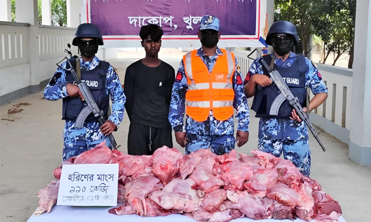 বাগেরহাটে ১১০ কেজি হরিণের মাংস উদ্ধার, আটক ১