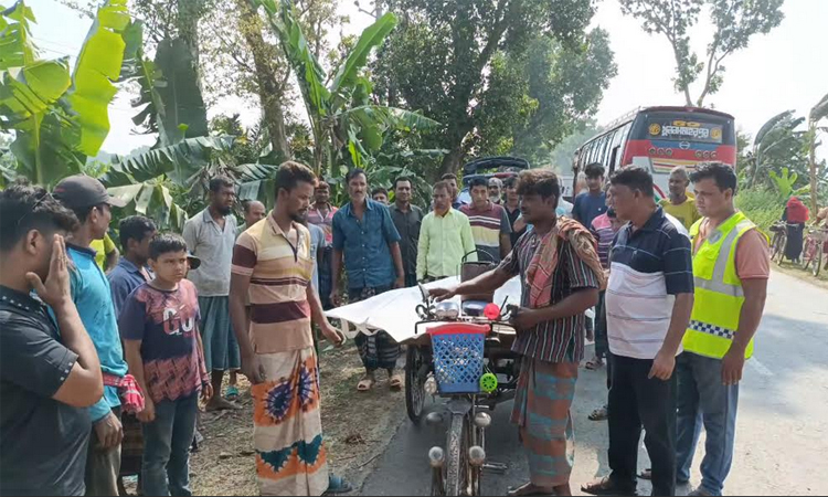 ঝিনাইদহে বাসের ধাক্কায় ভ্যানচালক নিহত