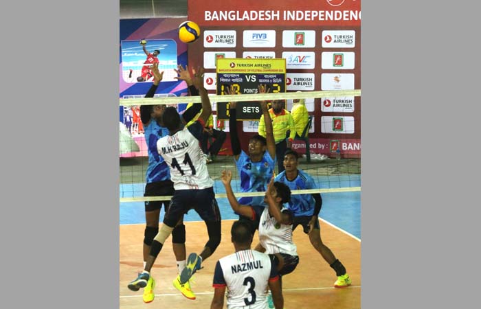 স্বাধীনতা কাপ ভলিবলের ফাইনালে বিমান ও বিদ্যুৎ উন্নয়ন বোর্ড