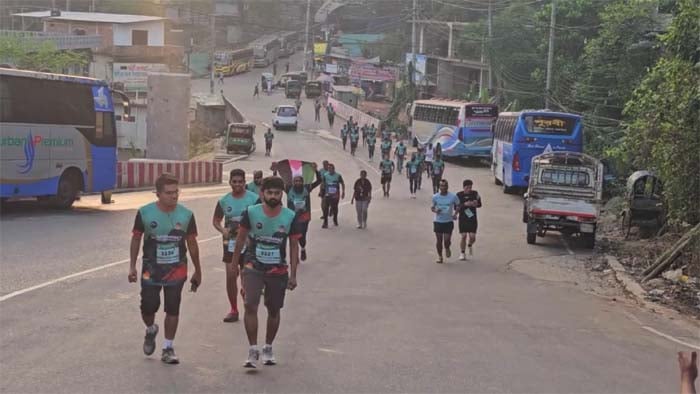 বান্দরবানে হিল ম্যারাথন প্রতিযোগিতা অনুষ্ঠিত