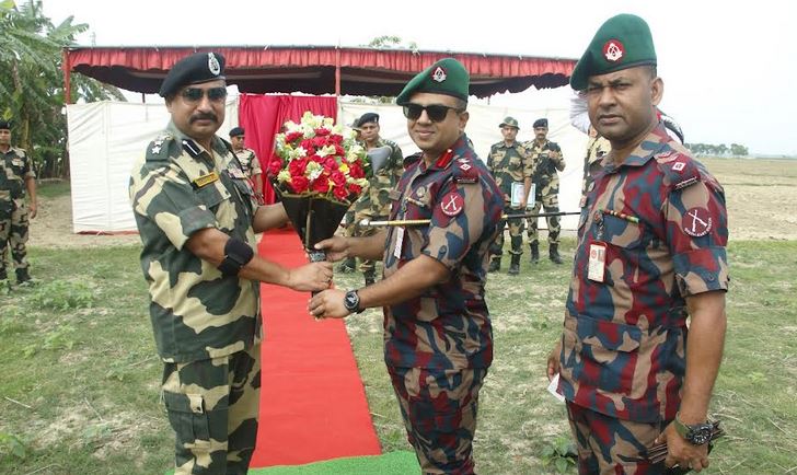 চুয়াডাঙ্গায় বিজিবি-বিএসএফ ব্যাটালিয়ন কমান্ডার পর্যায়ে পতাকা বৈঠক