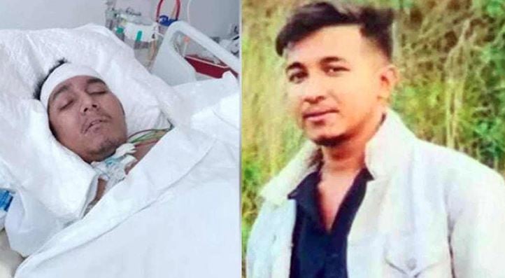 গণঅভ্যুত্থানের যোদ্ধা শহীদ হাসানের কফিনে পুষ্পস্তবক অর্পণ করে মুক্তিযুদ্ধ এবং স্বাস্থ্য উপদেষ্টার শ্রদ্ধা নিবেদন