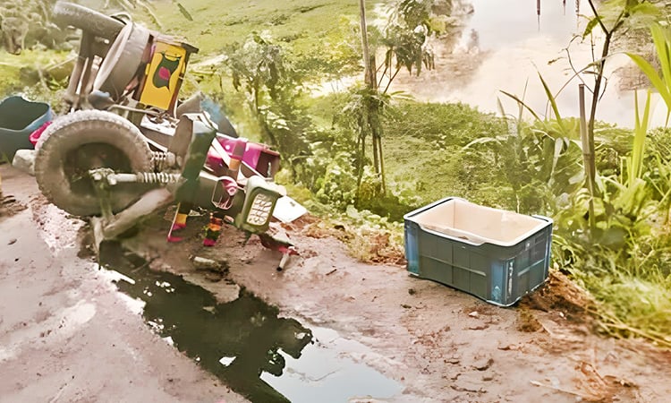 নারায়ণগঞ্জে নসিমন উল্টে ব্যবসায়ী নিহত