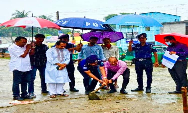গণঅভ্যুত্থানের শহীদদের স্মরণে সিরাজগঞ্জে স্মৃতিস্তম্ভ নির্মাণ কাজের উদ্বোধন