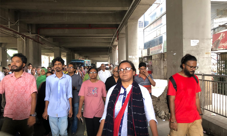 ২৬ জুলাই ২০২৪, কারফিউ ভেঙে মিছিল। ছবি: জুবেলের ফেসবু থেকে নেওয়া