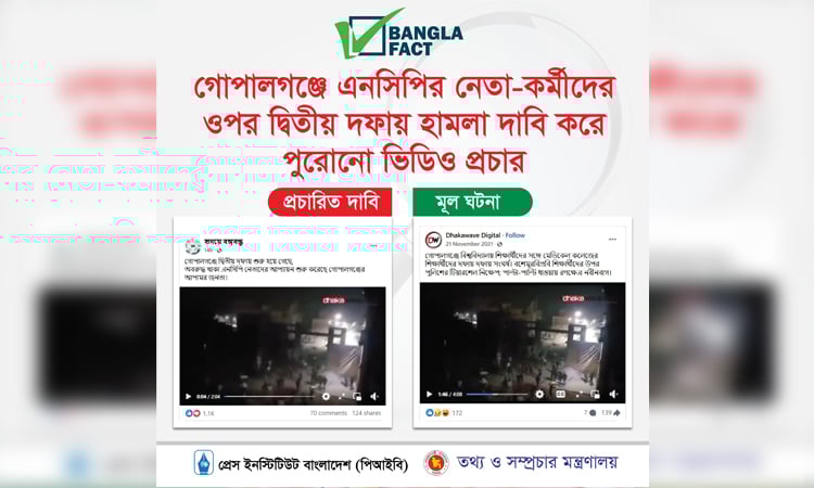 পুরোনো ভিডিও ব্যবহার করে এনসিপির বিরুদ্ধে অপপ্রচার শনাক্ত : বাংলাফ্যাক্ট