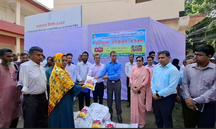 বিনামূল্যে পেঁয়াজ বীজ ও সার পেলেন ঝিনাইদহের ৮৫০ কৃষক 