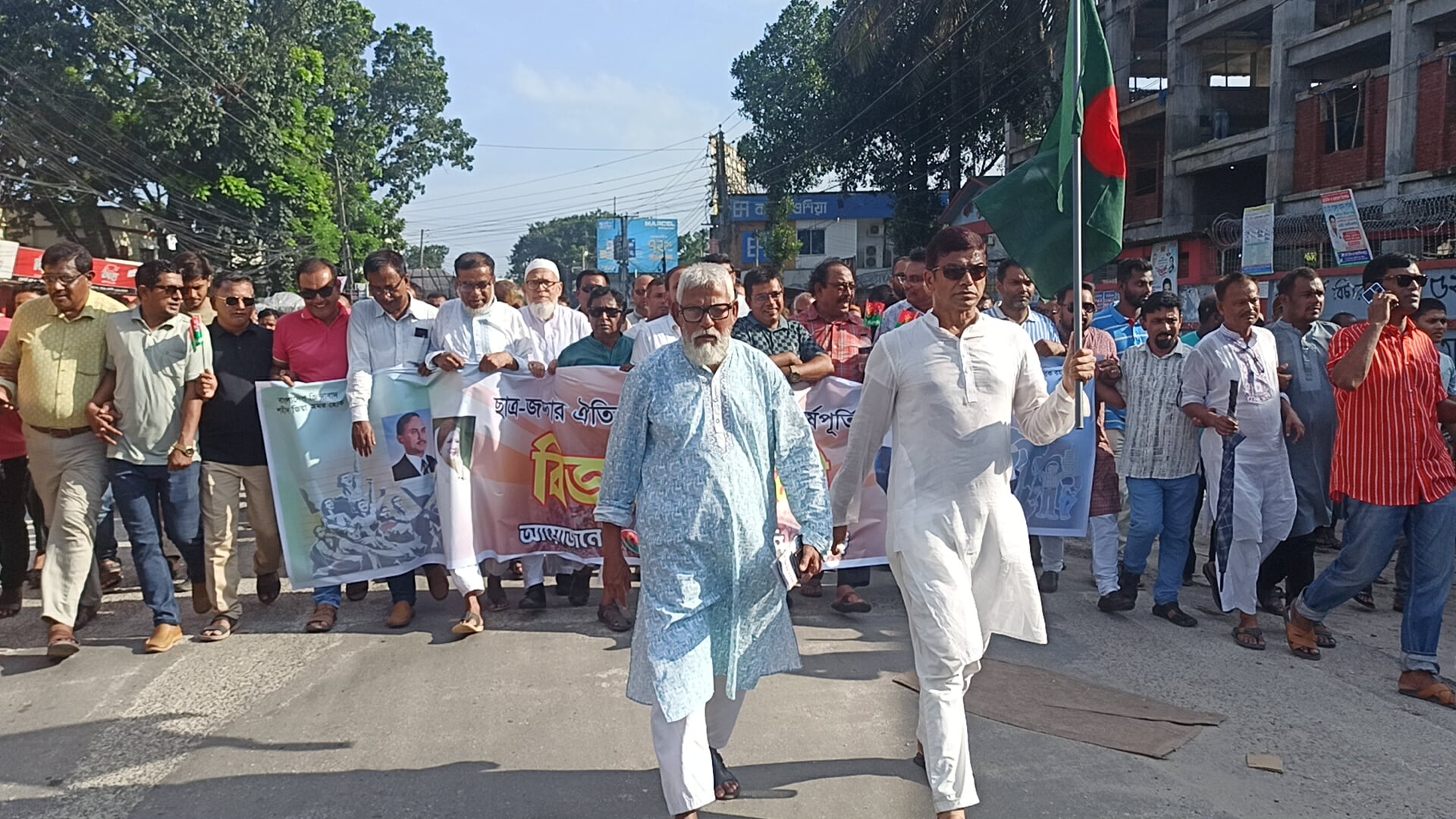 জুলাই গণঅভ্যুথানের বর্ষপূর্তি উপলক্ষে পঞ্চগড়ে বিএনপির মিছিল