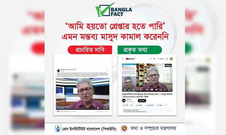 সাংবাদিক মাসুদ কামালকে নিয়ে অপপ্রচার শনাক্ত : বাংলাফ্যাক্ট