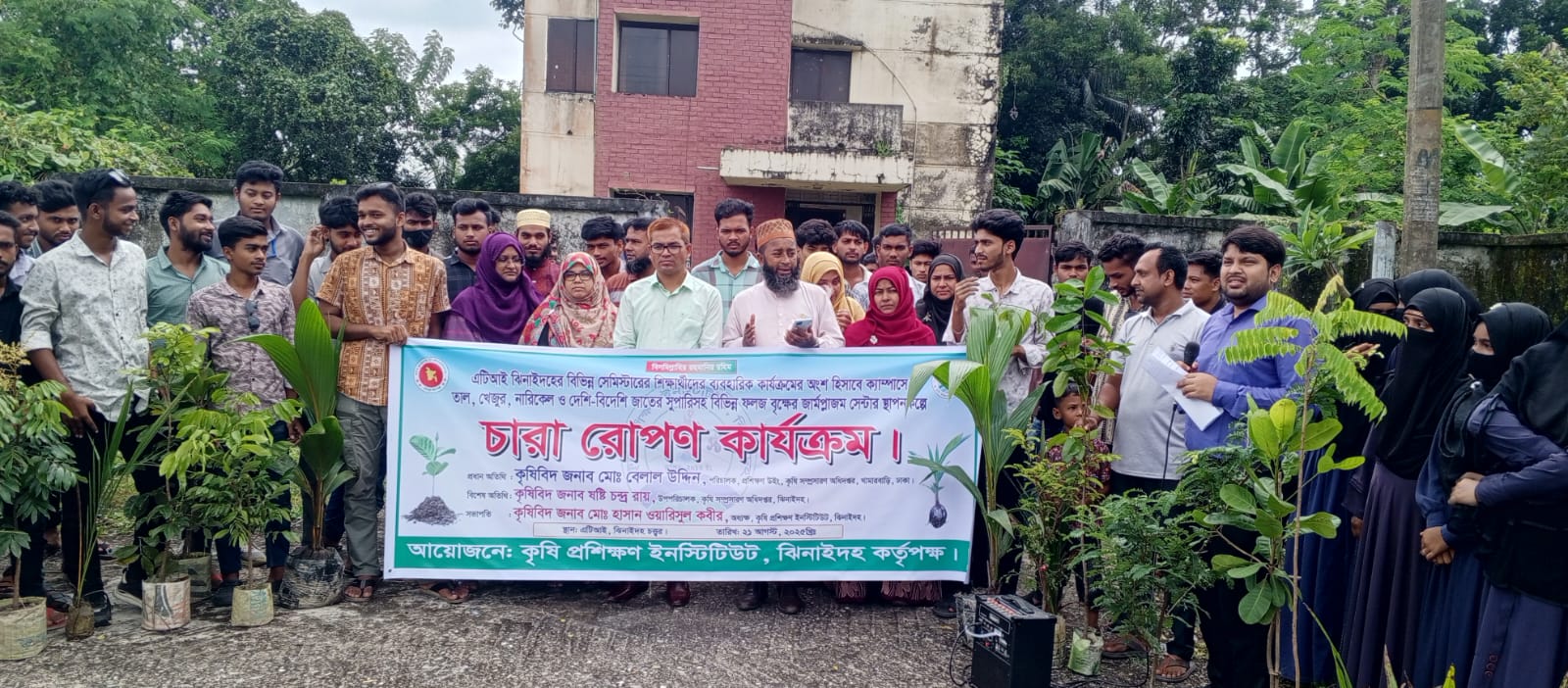 ঝিনাইদহে সবুজ ক্যাম্পাস বিনির্মাণে চারা রোপণ