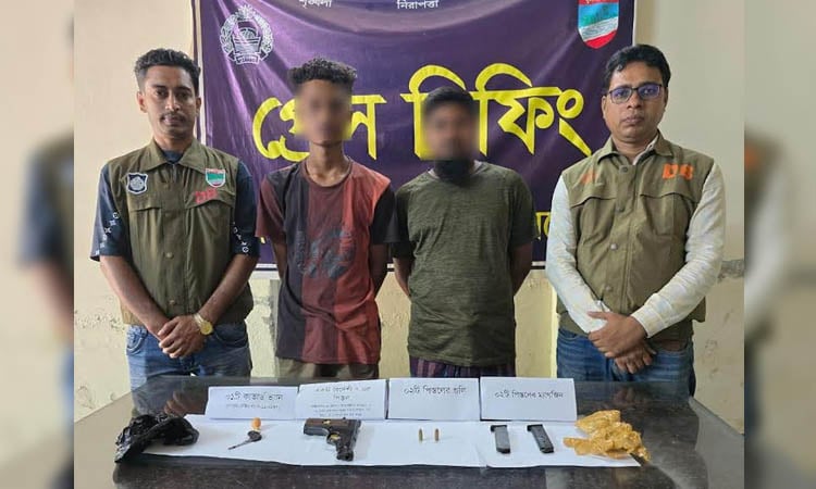 যশোরে অস্ত্রসহ দুইজন আটক