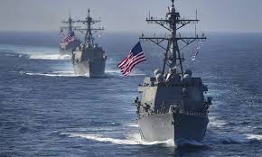 ক্যারিবিয়া অভিমুখী যুক্তরাষ্ট্রের যুদ্ধজাহাজের পানামা খালে প্রবেশ