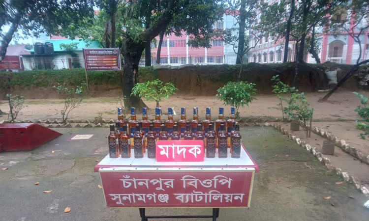 সুনামগঞ্জে বিপুল পরিমাণ ভারতীয় মাদক জব্দ