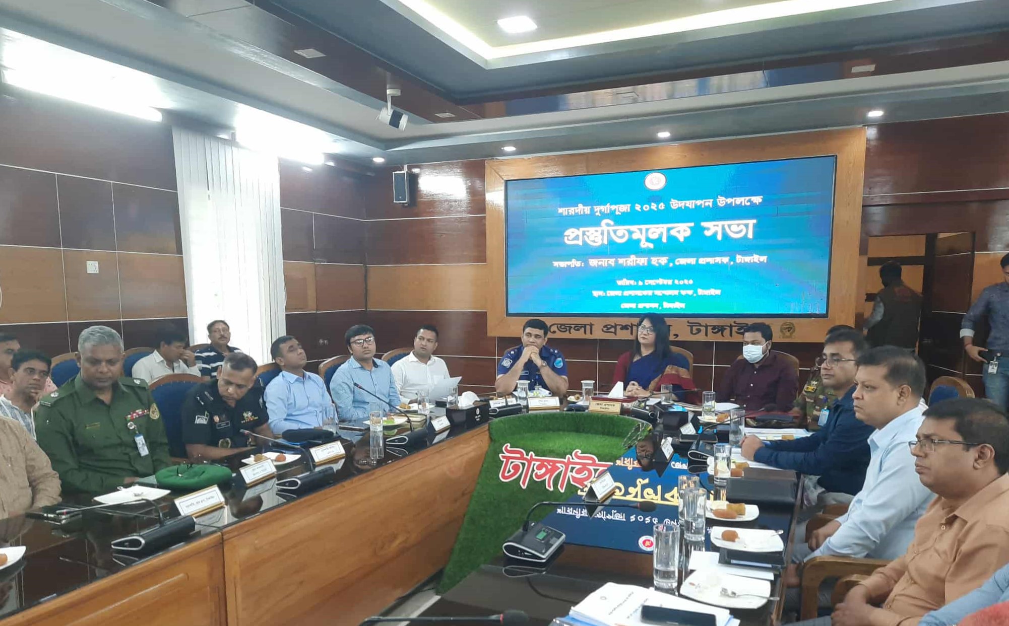 টাঙ্গাইলে দুর্গাপূজা উদযাপন উপলক্ষে প্রস্তুতিমূলক সভা 