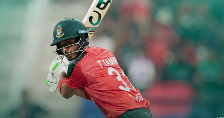 তানজিদের ঝড়ো হাফসেঞ্চুরিতে বাংলাদেশের সংগ্রহ ৫ উইকেটে ১৫৪ রান