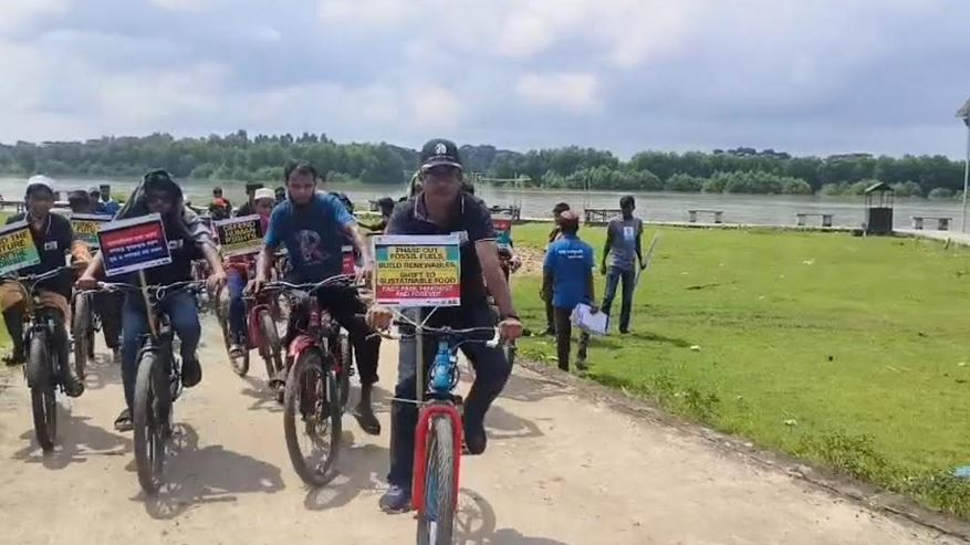পটুয়াখালীতে পরিবেশ সংরক্ষণ ও কর্মসংস্থানের দাবিতে সাইকেল র‌্যালি