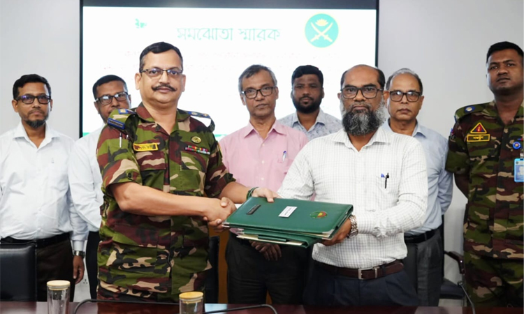 ভবদহ অঞ্চলের জলাবদ্ধতা দূরীকরণে সমঝোতা স্মারক স্বাক্ষর: ৫টি নদী পুনঃখনন করবে সেনাবাহিনী