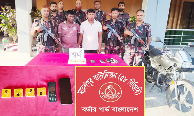 মহেশপুরে যাত্রীবাহী বাসে মিলল সোনা, আটক ২