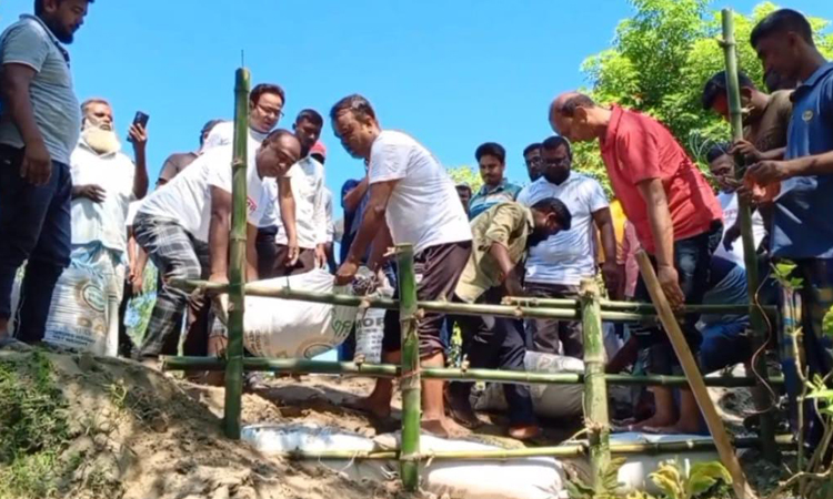 লালমনিরহাটে যুবদলের স্বেচ্ছাশ্রমে সেতু সংযোগ সড়ক সংস্কার