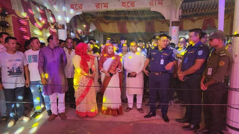 রাজবাড়ীতে প্রশাসনের মন্দির পরিদর্শন ও মতবিনিময়