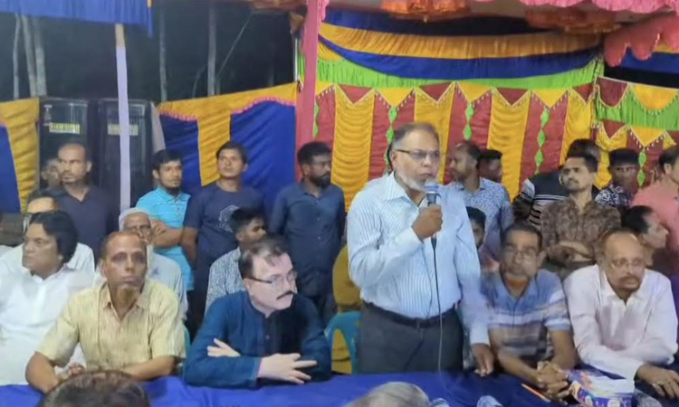 পিরোজপুর জেলার বিভিন্ন পূজামণ্ডপ পরিদর্শন করেছেন বিএনপি নেতৃবৃন্দ