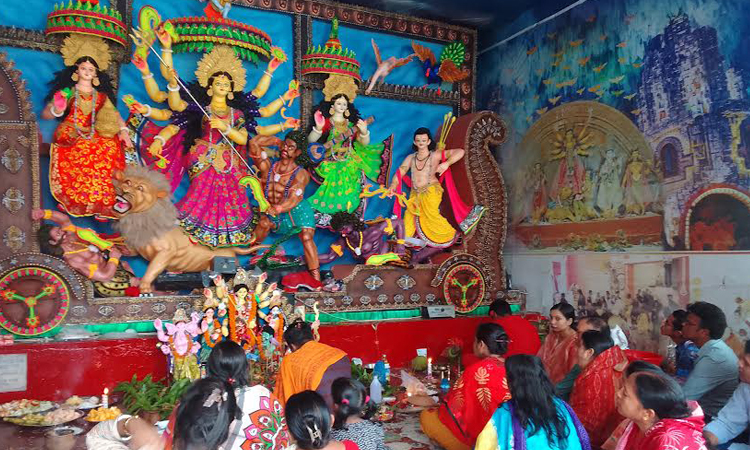 বরিশালে দশমী বিহিত পূজা অনুষ্ঠিত