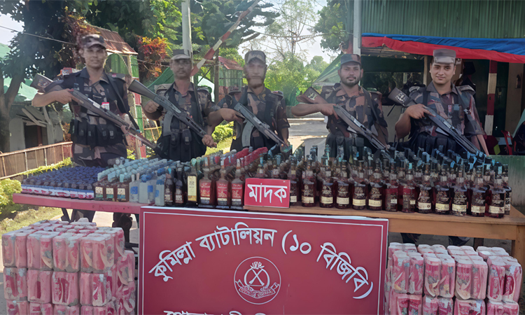 কুমিল্লা সীমান্তে ভারতীয় মালামাল জব্দ