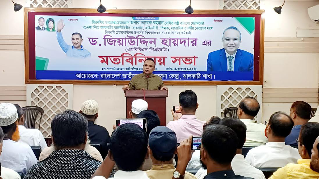 বিএনপির ৩১ দফা শুধু রাজনৈতিক সংস্কার নয়, রাষ্ট্র পুনর্গঠনের মূলমন্ত্র : ড. জিয়াউদ্দিন হায়দার