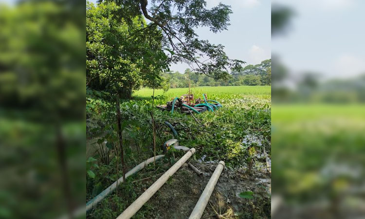বাউফলে অবৈধভাবে বালু উত্তোলনের দায়ে জরিমানা