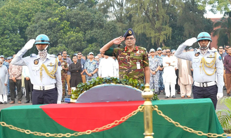 ক্যাপ্টেন সাহাবুদ্দিন আহমেদ, বীর উত্তম এর রাষ্ট্রীয় ফিউনারেল প্যারেড অনুষ্ঠিত