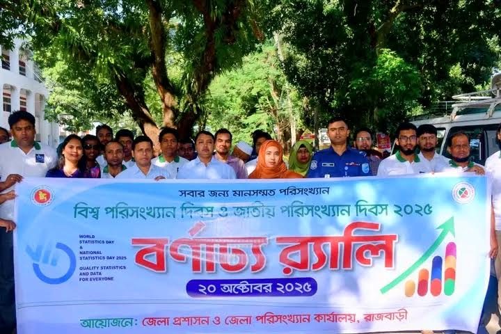 রাজবাড়ীতে পরিসংখ্যান দিবস পালিত