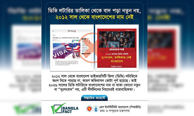 ডিভি লটারিতে বাংলাদেশের নাম না থাকা নিয়ে বিভ্রান্তির অপচেষ্টা: বাংলাফ্যাক্ট