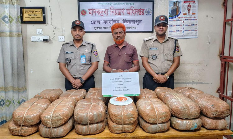 দিনাজপুরে মাদকসহ একজন আটক