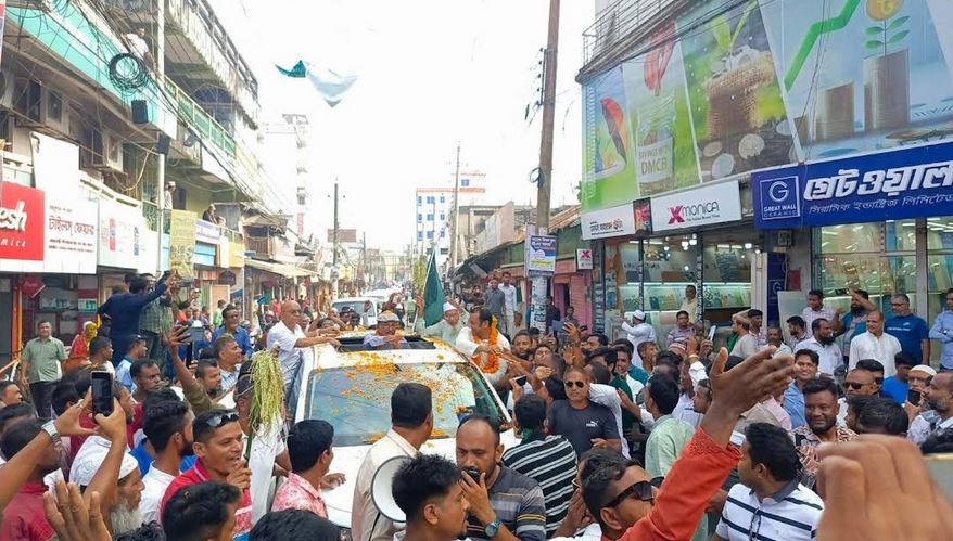 ভোলা -১ আসনে বিএনপি ঘোষিত প্রার্থী গোলাম নবীর নির্বাচনী শোডাউন