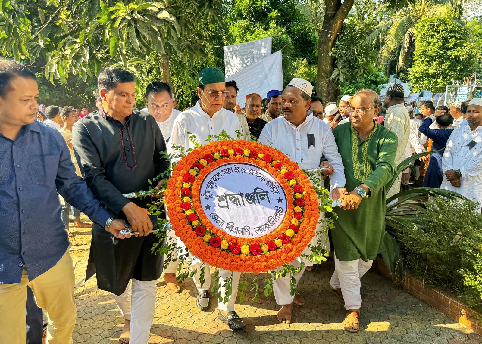 লালমনিরহাটে শহীদ আবুল কাশেমের প্রতি গভীর শ্রদ্ধা
