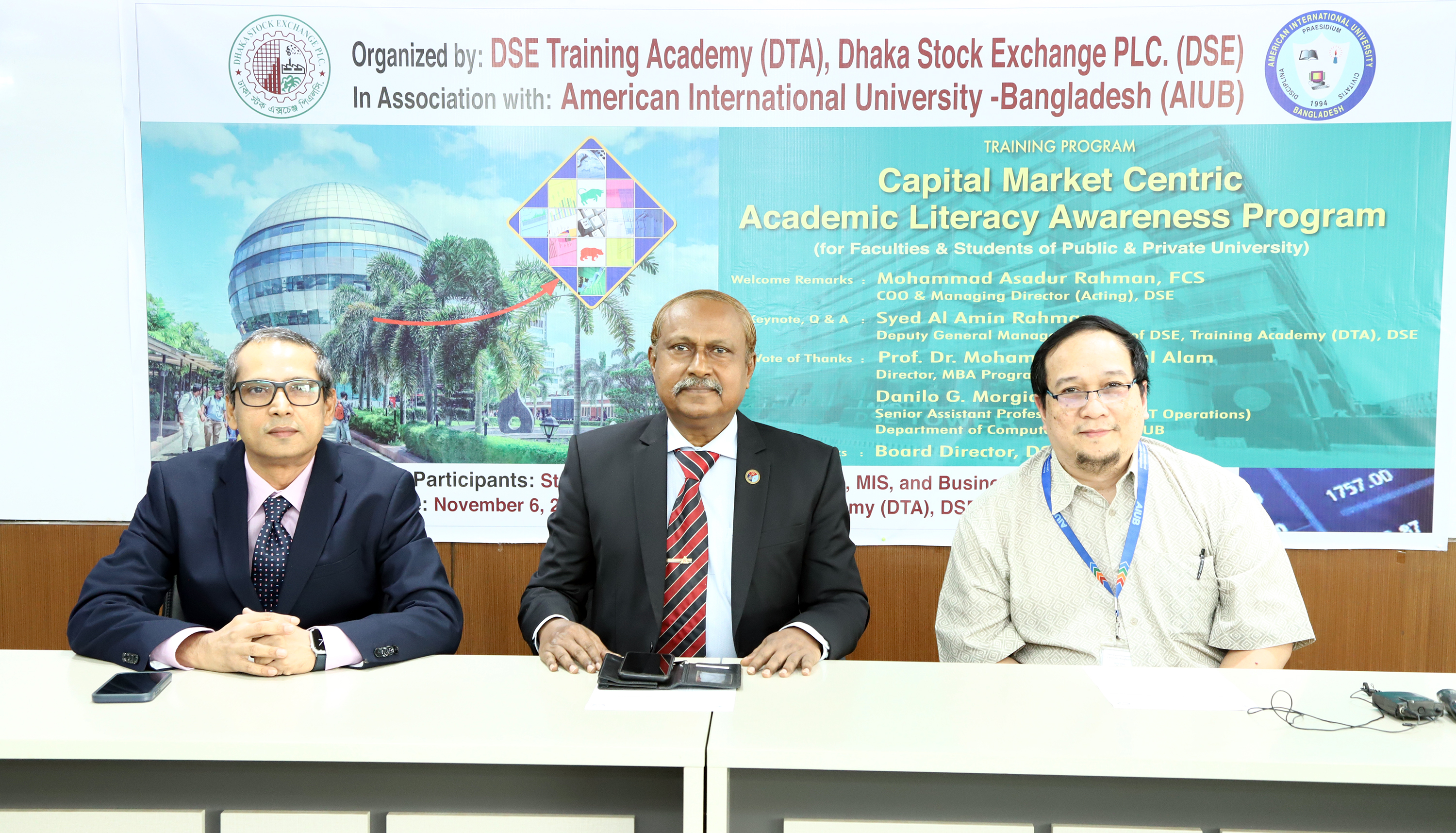 এআইইউবি শিক্ষার্থীদের নিয়ে ডিএসই ট্রেনিং একাডেমির পুঁজিবাজার বিষয়ক কর্মশালা অনুষ্ঠিত