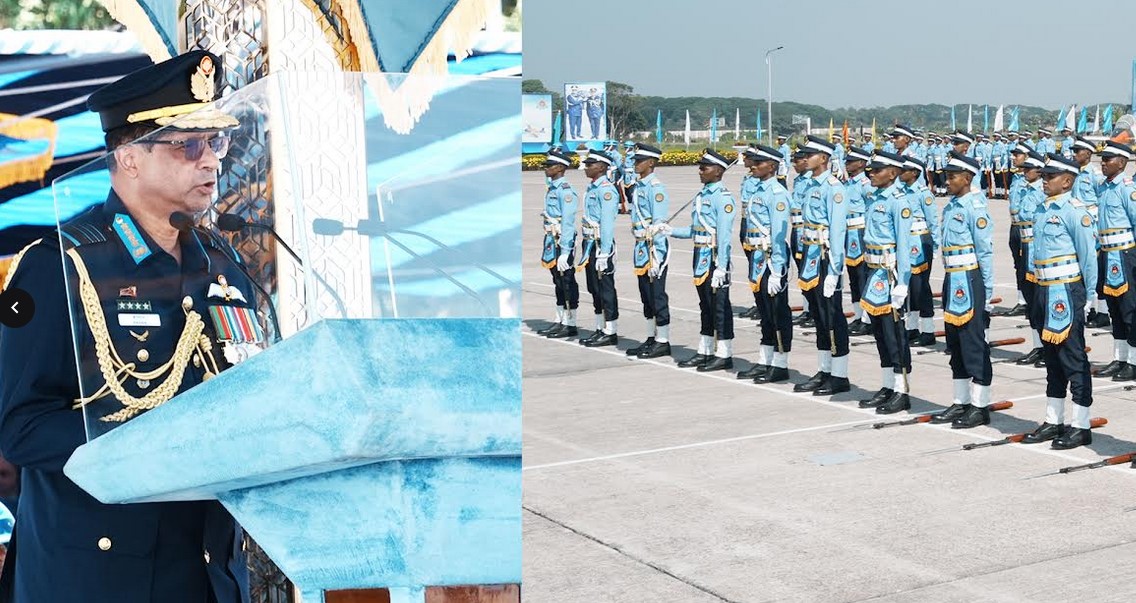 বাংলাদেশ বিমান বাহিনী একাডেমিতে রাষ্ট্রপতি কুচকাওয়াজ-২০২৫ অনুষ্ঠিত