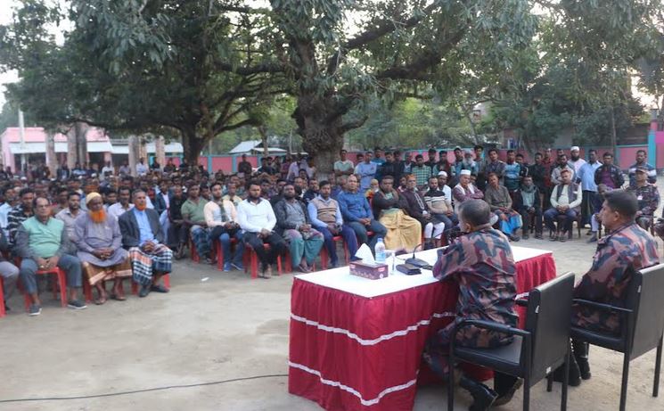 ঝিনাইদহ সীমান্তে বিজিবির সচেতনতামূলক মতবিনিময় সভা