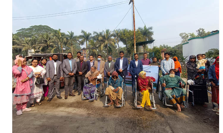 ঝিনাইদহে প্রতিবন্ধী দিবসে শোভাযাত্রা ও হুইলচেয়ার বিতরণ