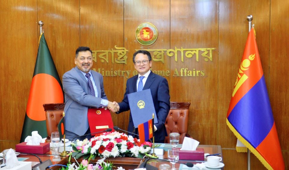 বাংলাদেশ ও মঙ্গোলিয়ার মধ্যে ভিসা অব্যাহতি চুক্তি স্বাক্ষরিত