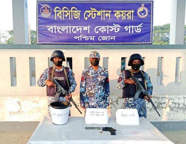 শ্যামনগর থেকে দেশীয় পিস্তলসহ মাদক উদ্ধার