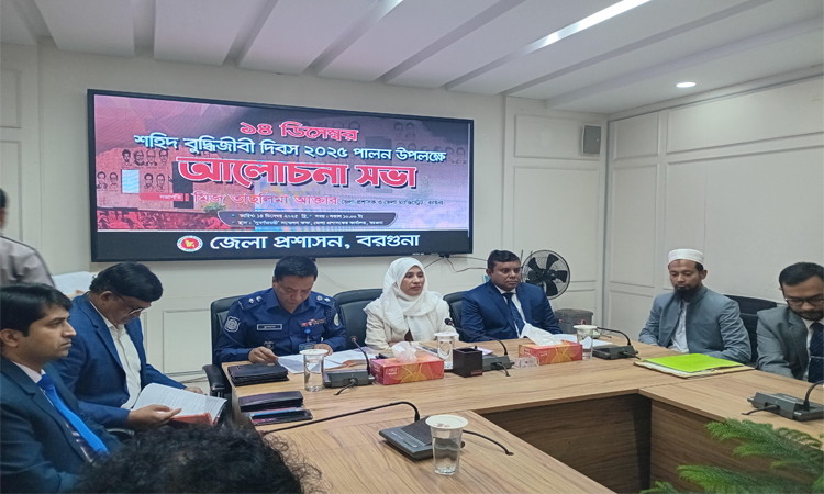 বরগুনায় যথাযোগ্য মর্যাদায় শহীদ বুদ্ধিজীবী দিবস পালিত