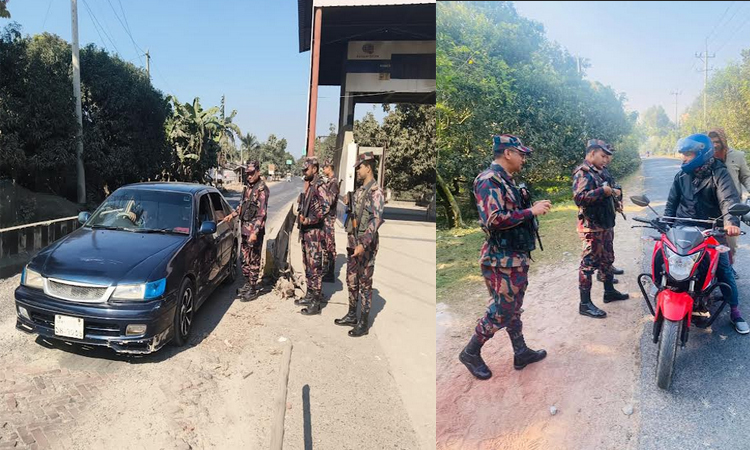 চাঁপাইনবাবগঞ্জ সীমান্তে বিজিবির টহল জোরদার
